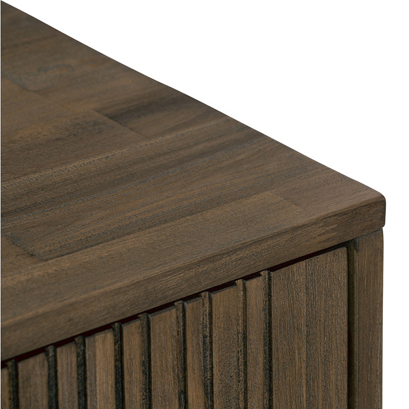 HAMILTON Solid Acacia Wood Sideboard Buffet - 63 Inch Toffee Color Storage Cabinet for Dining Room, Living Room & Entryway
