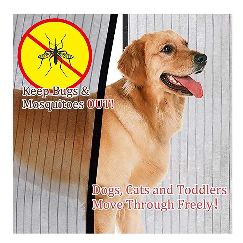 Heavy Duty Magnetic Screen Door - 85x210cm (33x83in) Ultra Seal Automatic Closing Mesh Curtain with Strong Magnets - Perfect for Mosquito & Bug Protection - Ideal for Patio, Deck, and Home Entryways