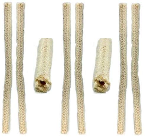 5-Pack Ceramic Candle Holders with 10' Turbo Air Core Wicks - 3/16