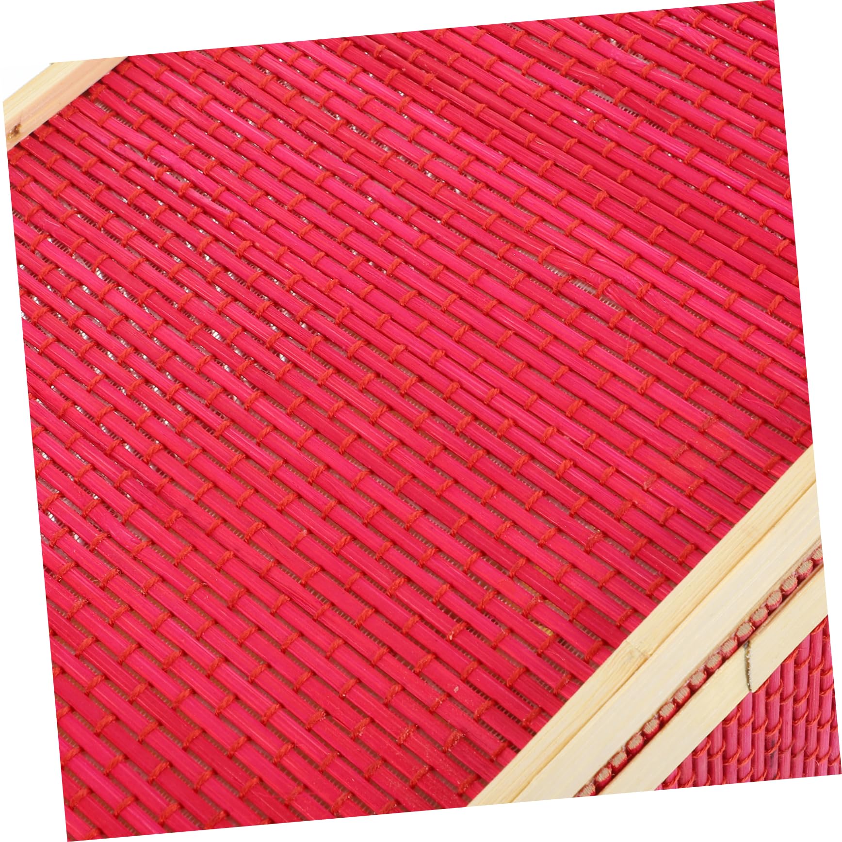 Handmade Red Rattan Flower Basket with Lid - Wicker Picnic Organizer for Candy, Snacks & Storage | Wood Packaging for Weddings, Parties & New Year Celebrations | Perfect for Home Decor, Gift Giving & Event Styling