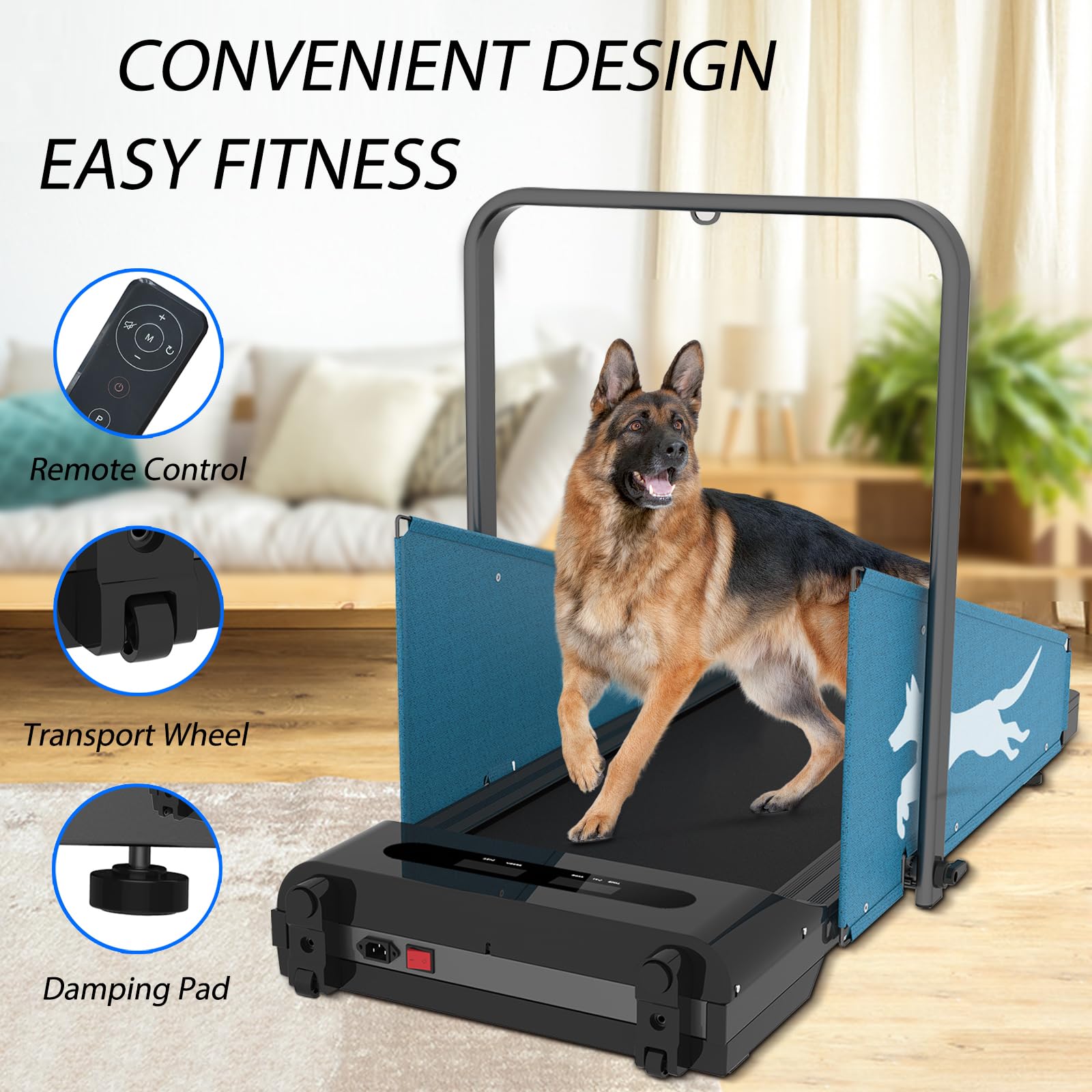 Small & Medium Dog Treadmill with Remote Control - Indoor Pet Exercise Machine for Training, Running & Fitness - Includes Pre-Set Programs for Home Use & Rehabilitation