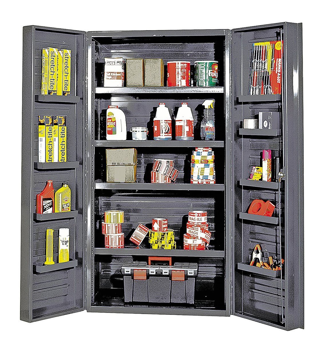 Quantum Storage Systems QSC-36-4IS-12DS Gray Jumbo Welded Storage & Security Cabinet - 36