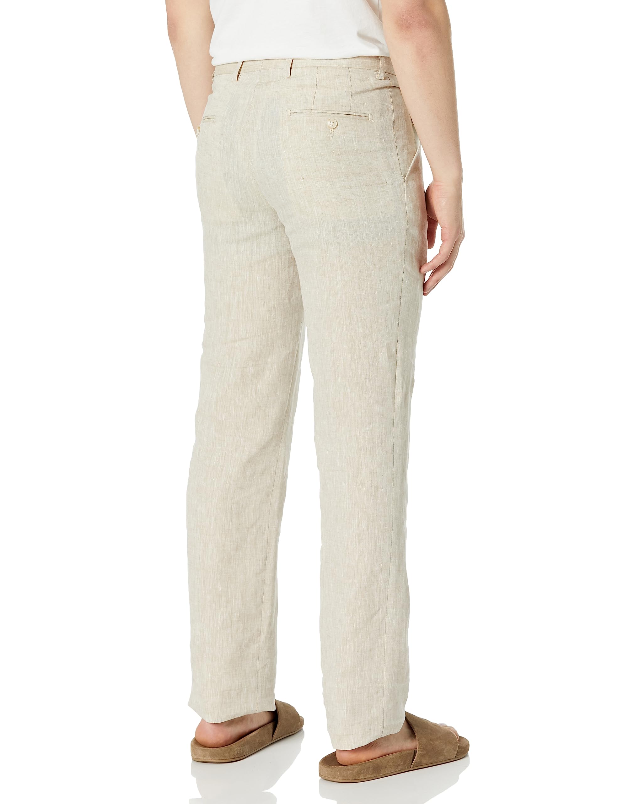 **Men's Andrew Flat Front Linen Suit Pants - Modern Fit, Active Movement Inspired - Perfect for Business Casual, Summer Weddings & Office Wear**