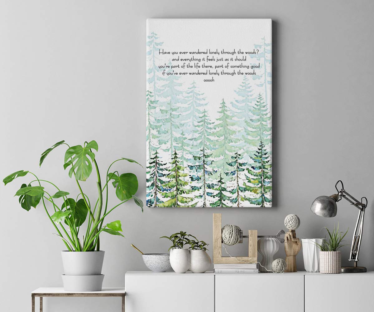Song Lyrics Framed Canvas Print - 12x18 Wall Art for Home Decor