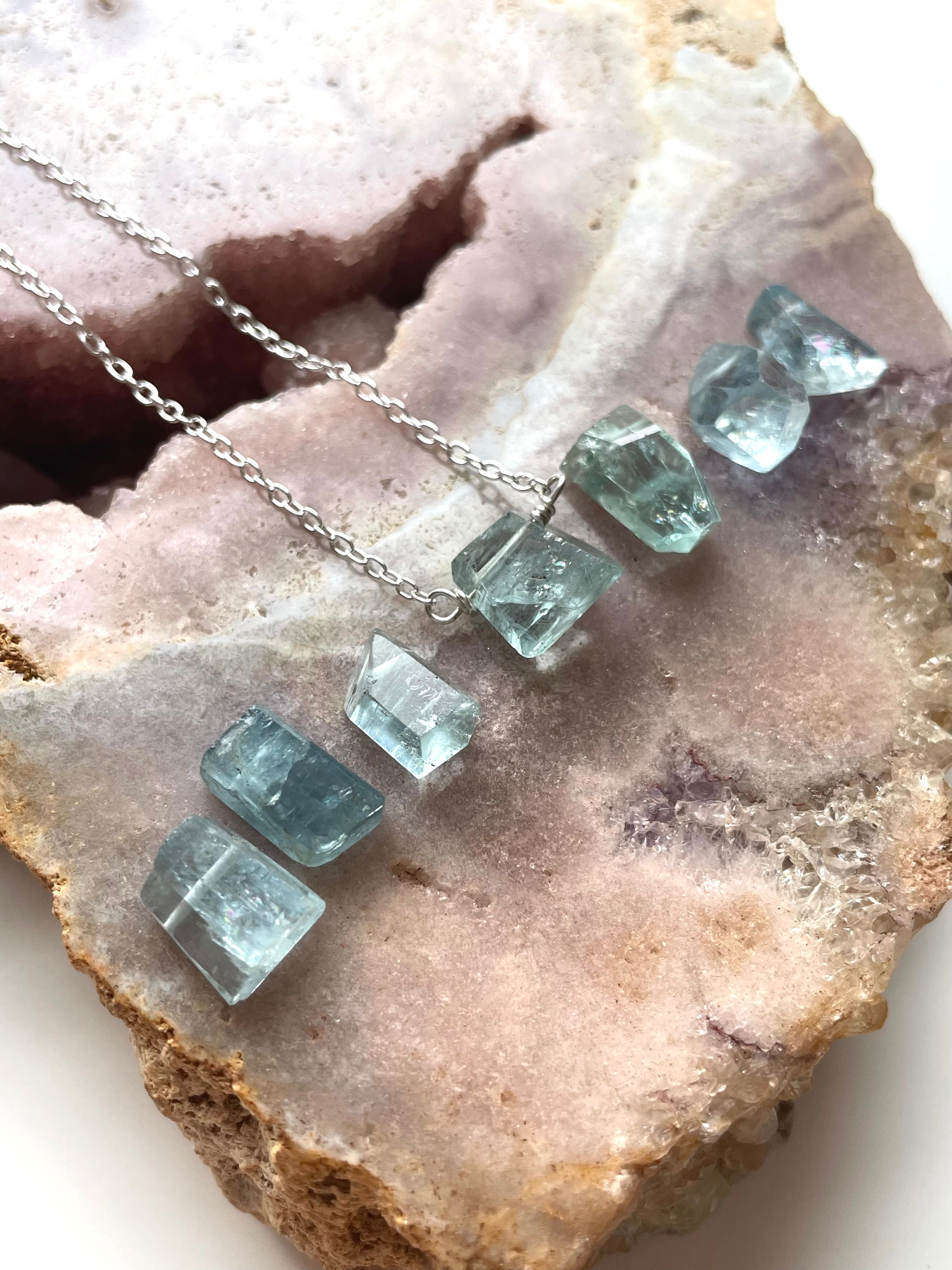 Elegant Tiny Aquamarine Gemstone Necklace - Dainty Blue Stone Jewelry for Women - Perfect for Everyday Wear, Gifts & Special Occasions