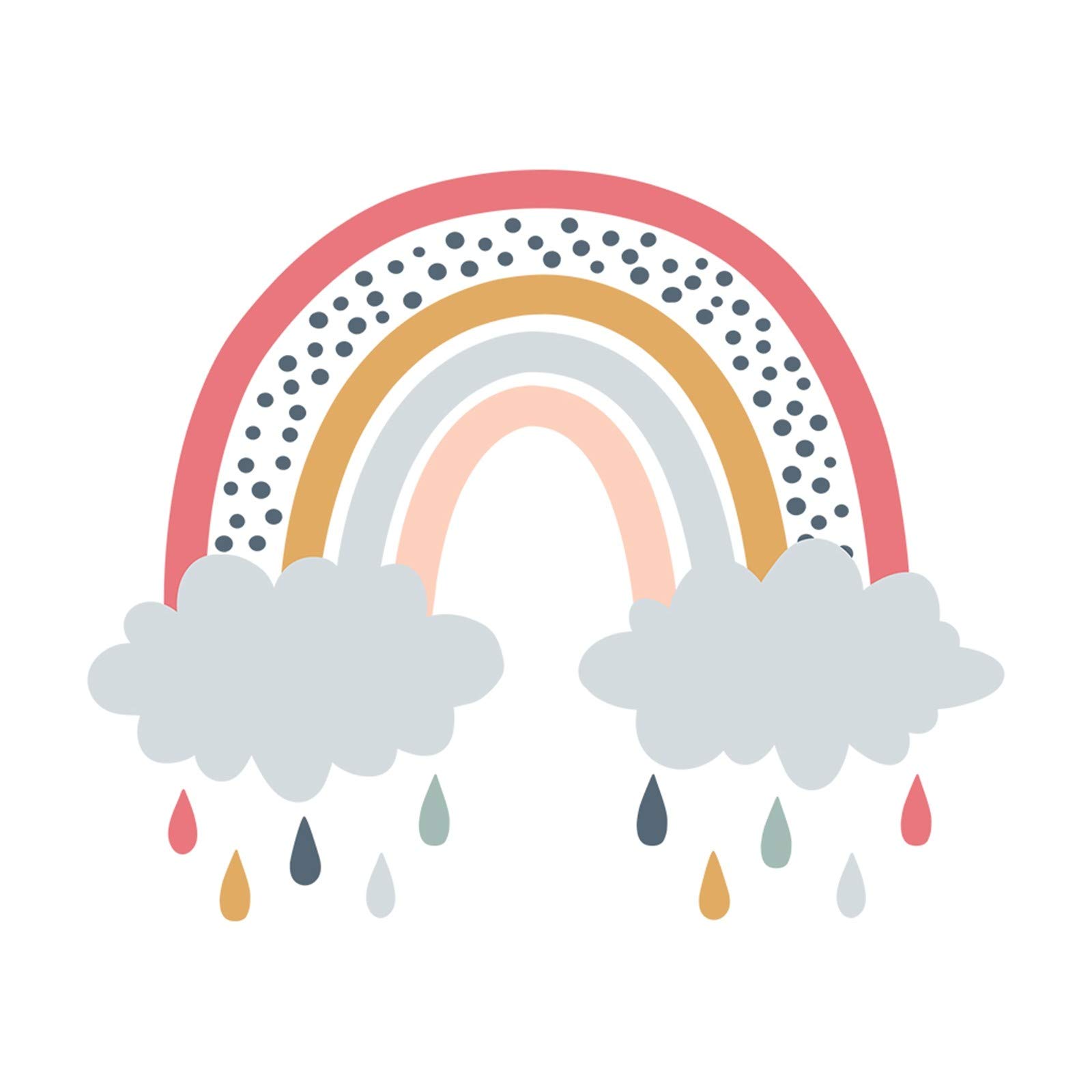 KYPCEG Rainbow Wall Decals - Colorful Self-Adhesive Wall Stickers for Living Room, Bedroom, Nursery & Kids Room Decor - Perfect for Home, Office & Party Backgrounds