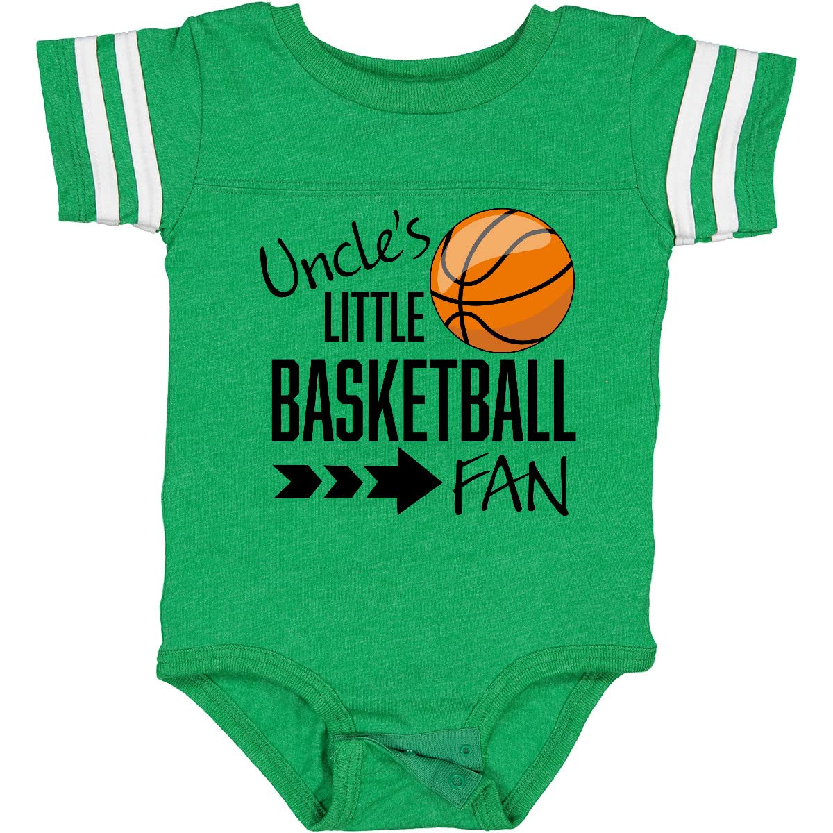 Inktastic Uncle's Little Basketball Fan Baby Bodysuit - Cute Infant Basketball Onesie for Boys & Girls - Perfect for Game Day, Birthday Gifts & Family Photos