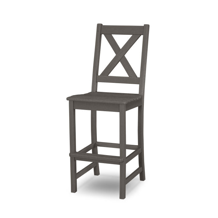 POLYWOOD Braxton Bar Side Chair - Weather-Resistant Outdoor Dining Chair for Patio, Deck, or Poolside - Perfect for Entertaining and Relaxing