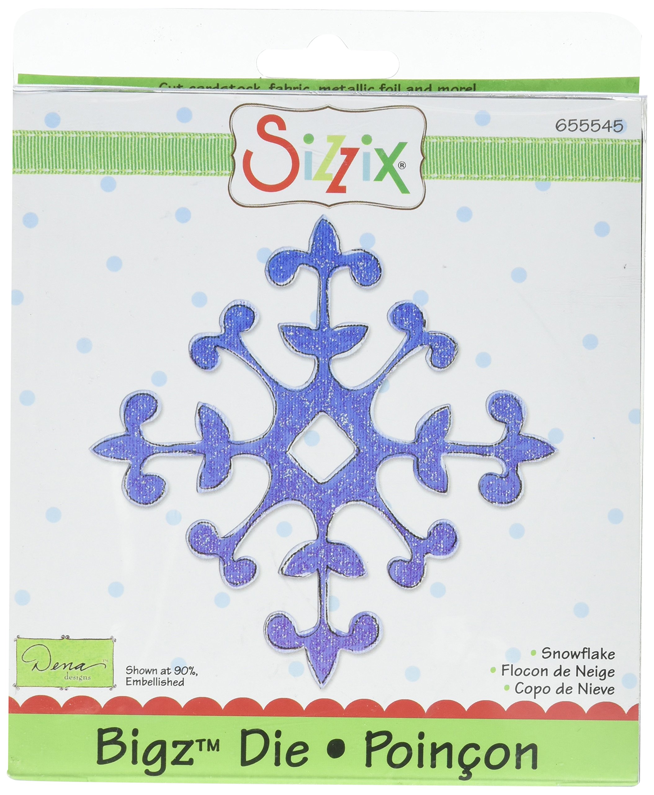 Sizzix Bigz Die - Snowflake Cutting Die for Big Shot & BIGkick Machines | Perfect for Holiday Cards, Scrapbooking & DIY Crafts