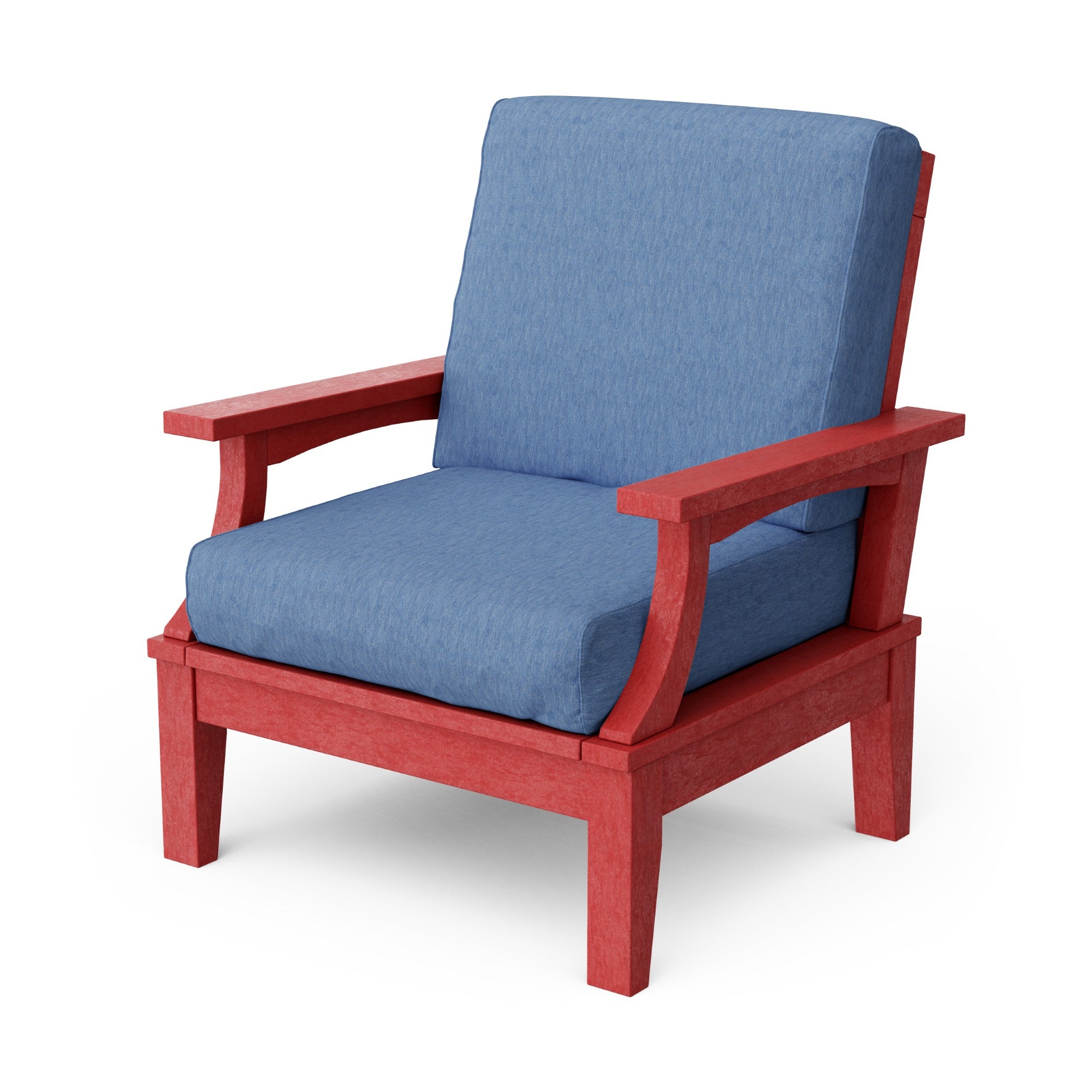 Heritage Deep Seating Patio Chair with Weather-Resistant Cushions - Outdoor Lounge Furniture for Garden, Poolside & Backyard Relaxation