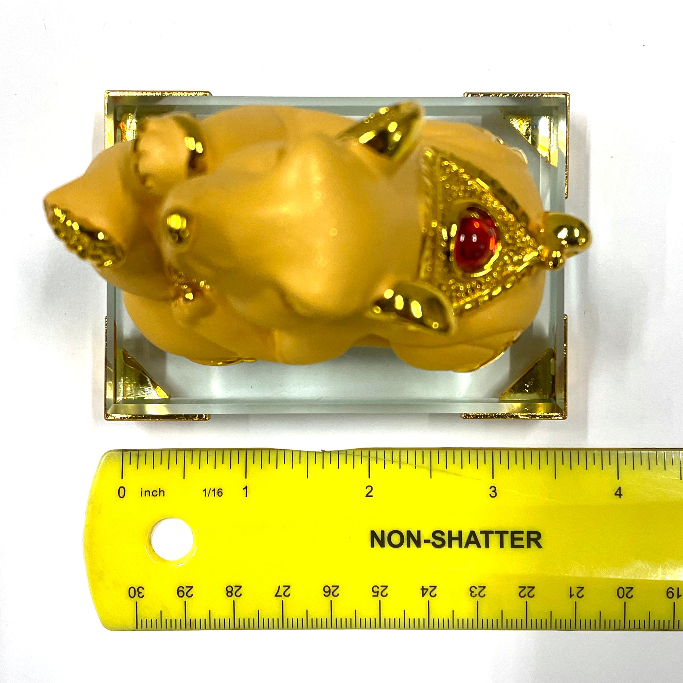 Chinese New Year Zodiac Rat Glass Figurine - Handcrafted Collectible for Home Decor, Office Display & Holiday Gifts