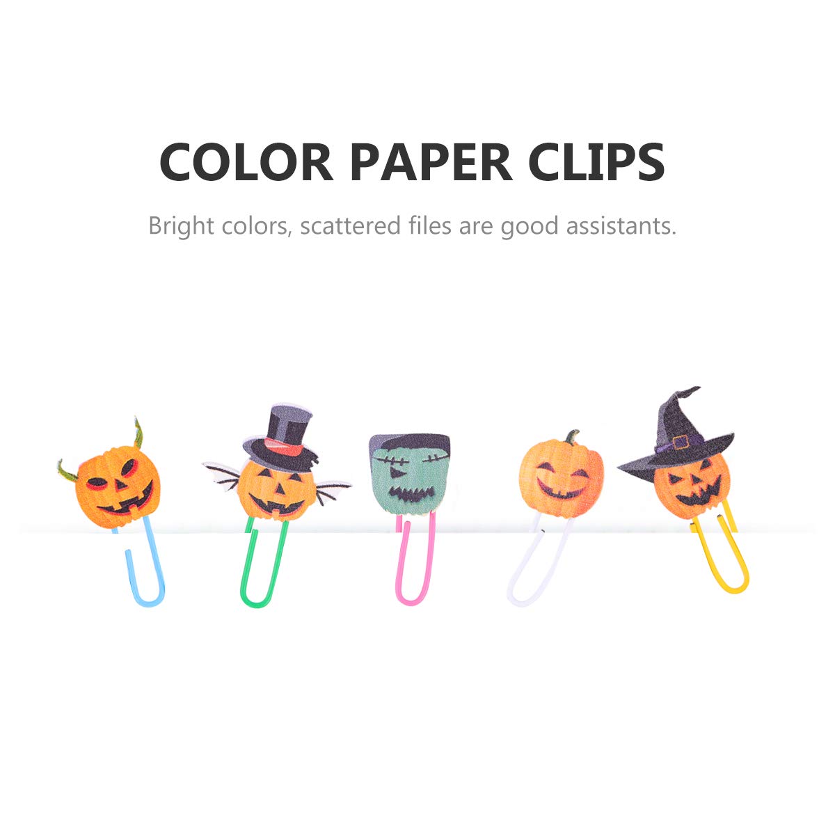 SOIMISS 30pcs Halloween Pumpkin Chip Clips - Wooden Decorative Paper Clips for Home, School, Office & Halloween Party Decorations - Perfect for Gift Wrapping, Bulletin Boards and Craft Projects