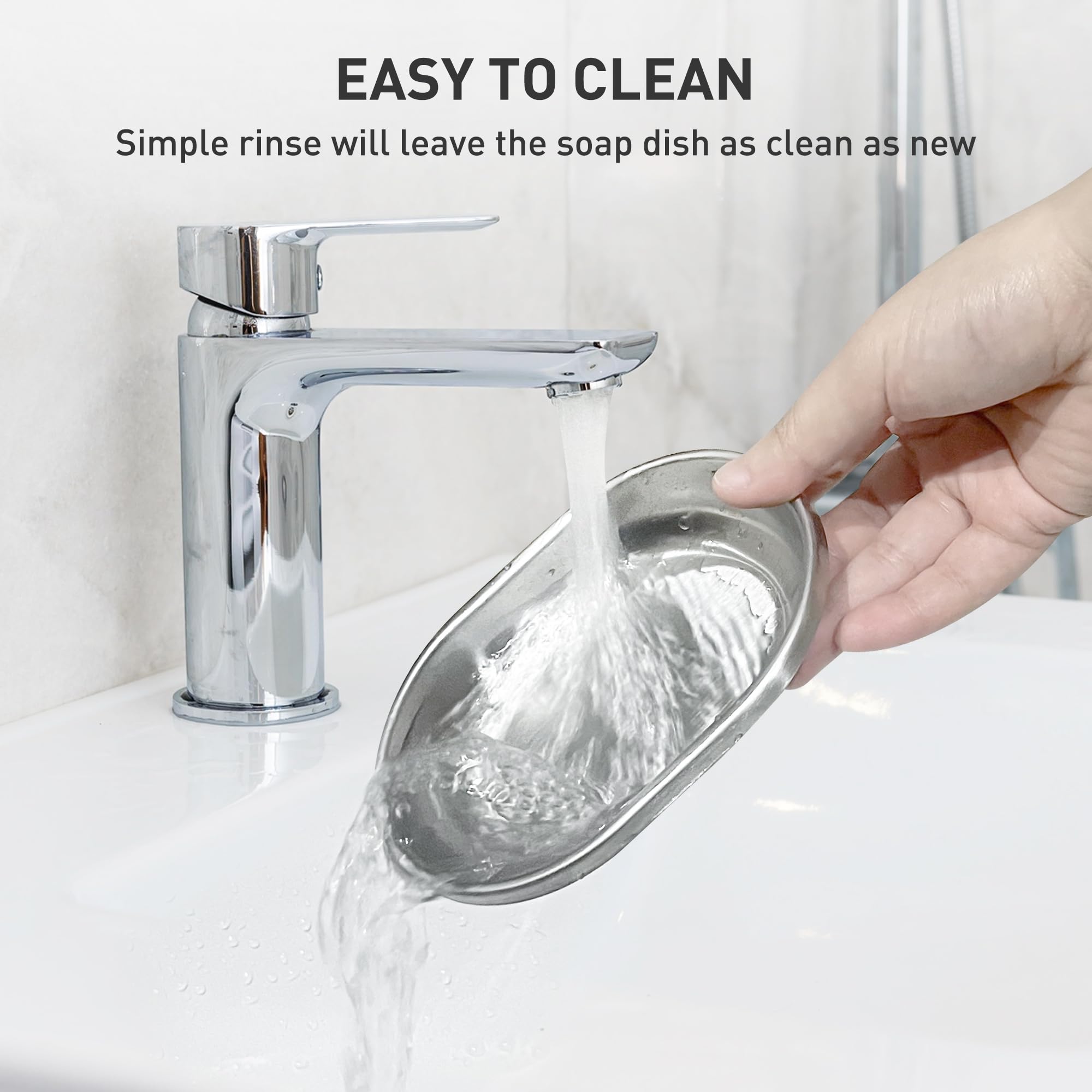 Stainless Steel Soap Holder & Sponge Caddy with Drain Tray - Double Layer Kitchen & Bathroom Organizer for Sink, Shower, and Bathtub - Rustproof & Durable Design