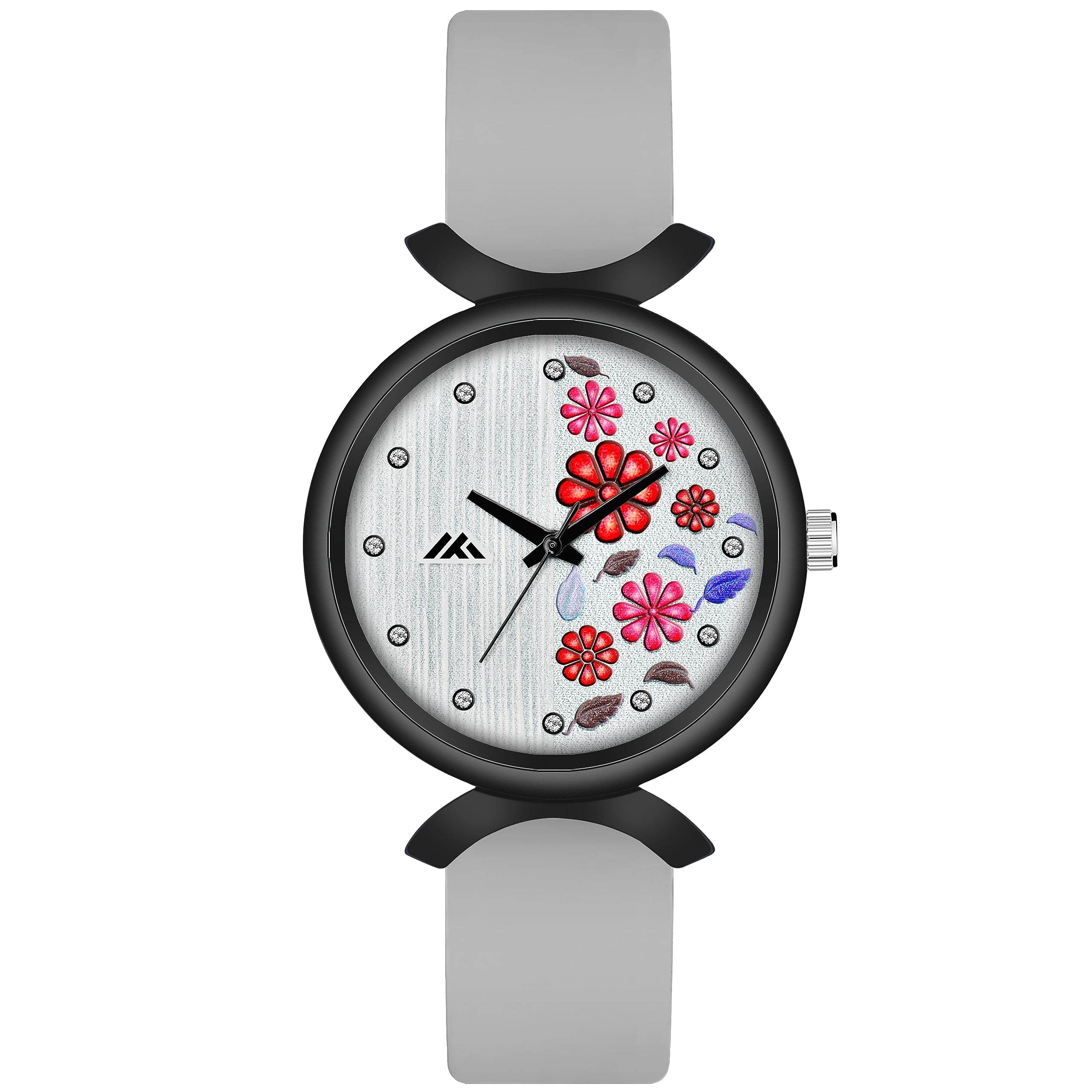 CLOUDWOOD Women's Casual Analog Wrist Watch with Floral Print Round Dial - Perfect for Everyday Wear, Office & Gift Giving