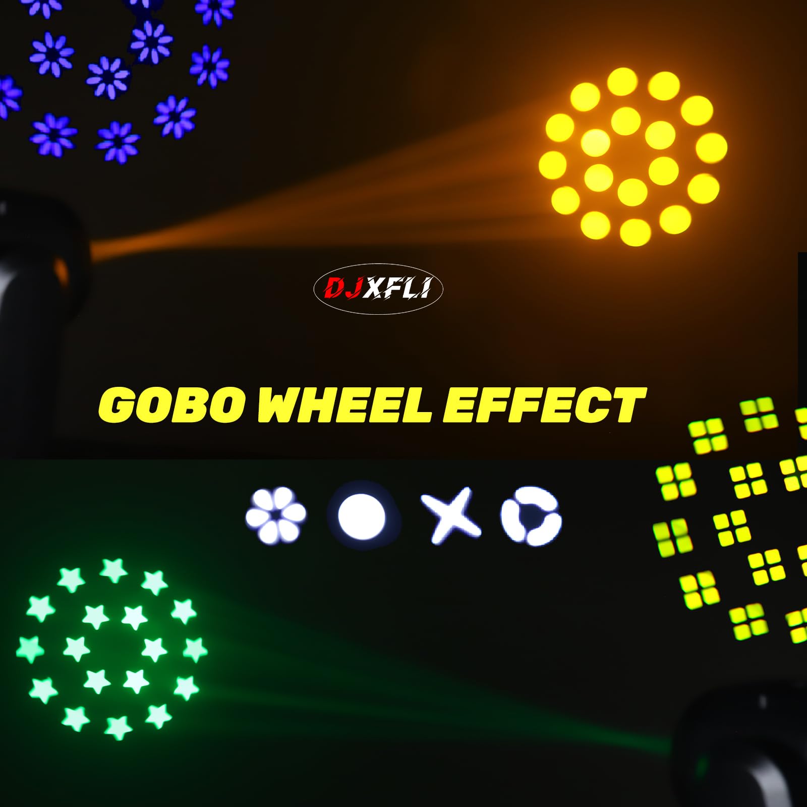 150W LED Moving Head Light - Beam, Spot, Wash, GOBO, 18-Face Roto Prism - Super Bright DJ Disco Stage Lighting for Clubs, Concerts & Events (Professional 150W Beam Moving Head)