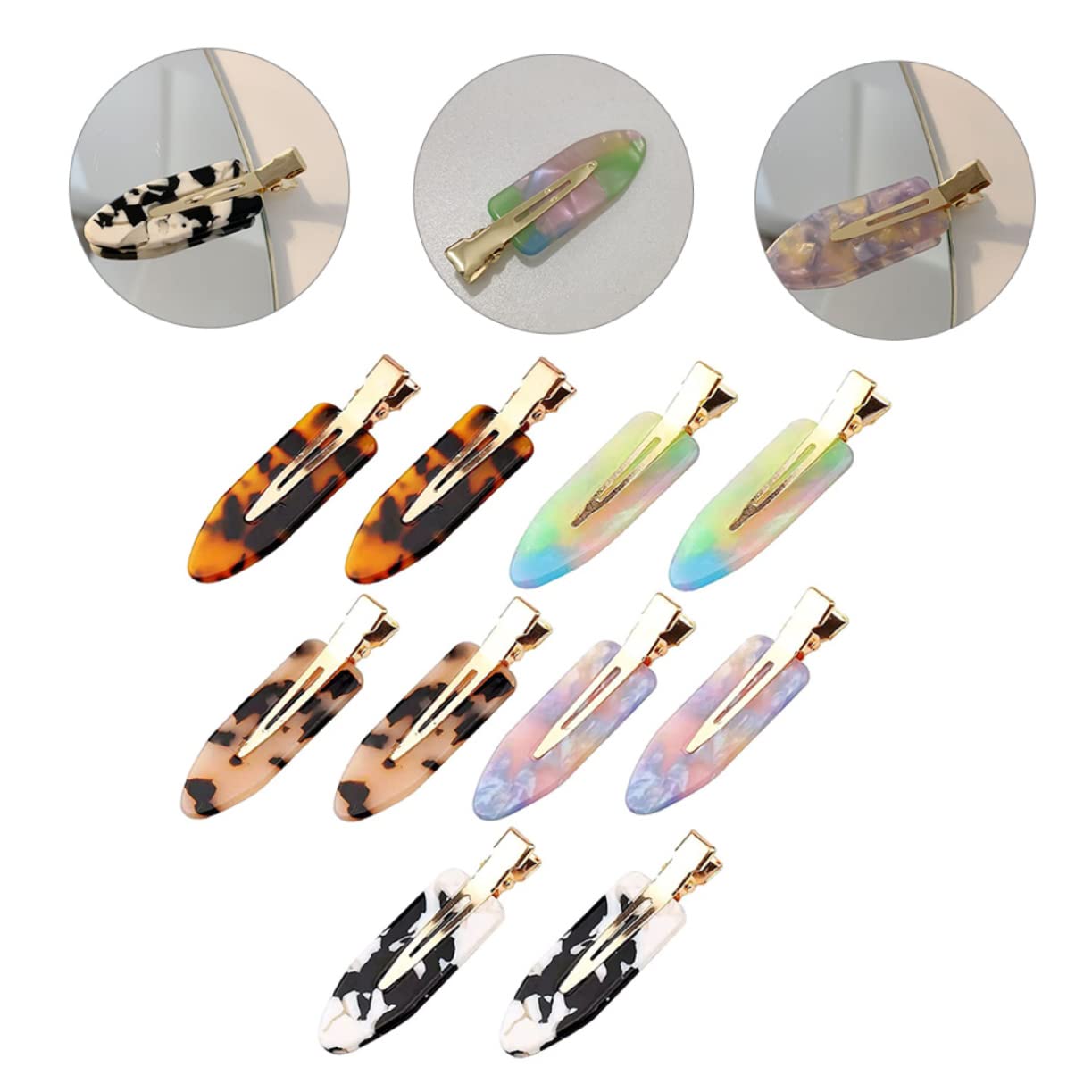 FOMIYES 2 Sets Alligator Hair Clips for Women - No Bend Hair Barrettes, Creaseless Hair Accessories for Styling, Sectioning & Makeup (20pcs) - Perfect for Salon, Home Hairstyling & DIY Hair Care