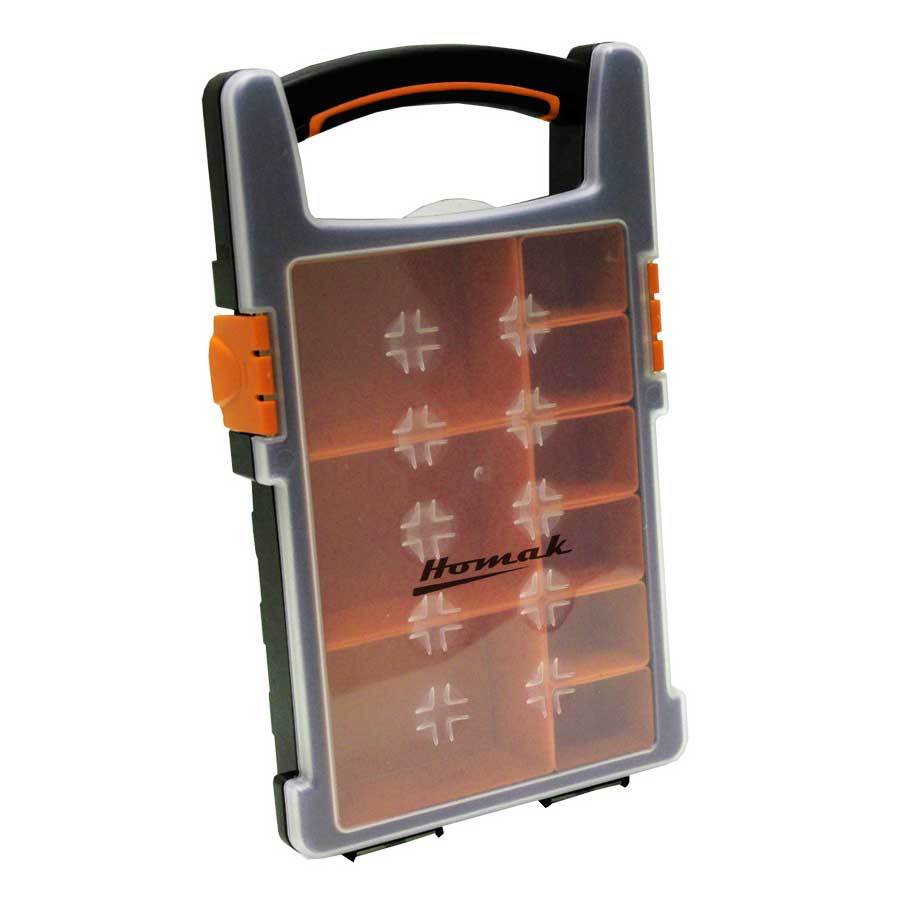 Homak Plastic Organizer with 9 Removable Bins - Storage Solution for Home, Office & Garage Organization - Perfect for Tools, Toys & Craft Supplies