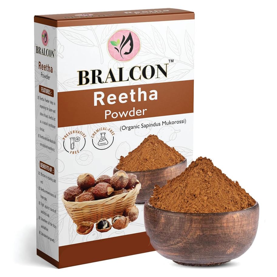 BRALCON Organic Hair Care Powder Combo - 600g (6 x 100g) | Amla, Reetha, Shikakai, Bhringraj, Neem Leaf & Multani Mitti Powder | Promotes Hair Growth & Healthy Scalp | Natural Solution for Dandruff, Hair Fall & Shine | Perfect for DIY Hair Masks & Ayurvedic Treatments