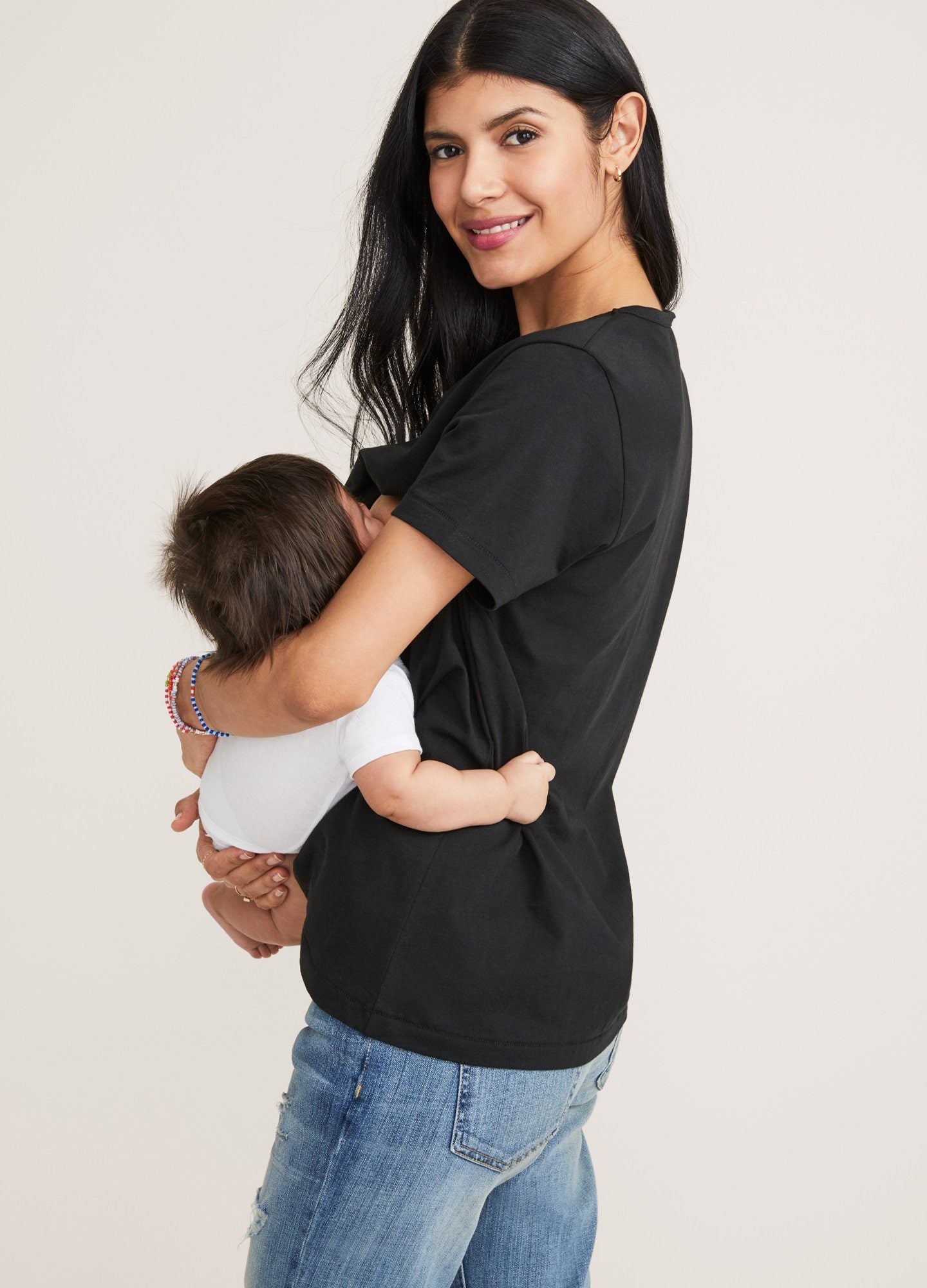 Premium Nursing Tee for Moms - Soft Comfortable Breastfeeding Shirt for Everyday Wear | Ideal for Nursing, Pumping, and On-the-Go Moms