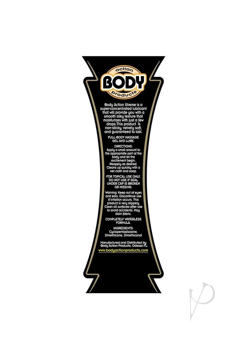Body Action Extreme Glide Silicone Lubricant 8.5 oz - Long Lasting Personal Lubricant for Men & Women - Perfect for Massage, Intimacy & Sensual Use