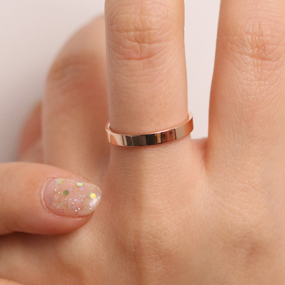 Bold Square Plain Band Ring - Minimalist Stainless Steel Wedding Ring for Men & Women - Perfect for Everyday Wear, Engagements & Anniversaries