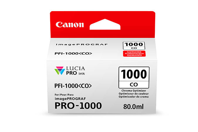 Canon PFI 1000 LUCIA PRO Chroma Optimizer (CO) Ink 80ml for PRO-1000 Printer - High-Quality Photo Printing, Professional Color Enhancement, Ideal for Fine Art & Photography Studios