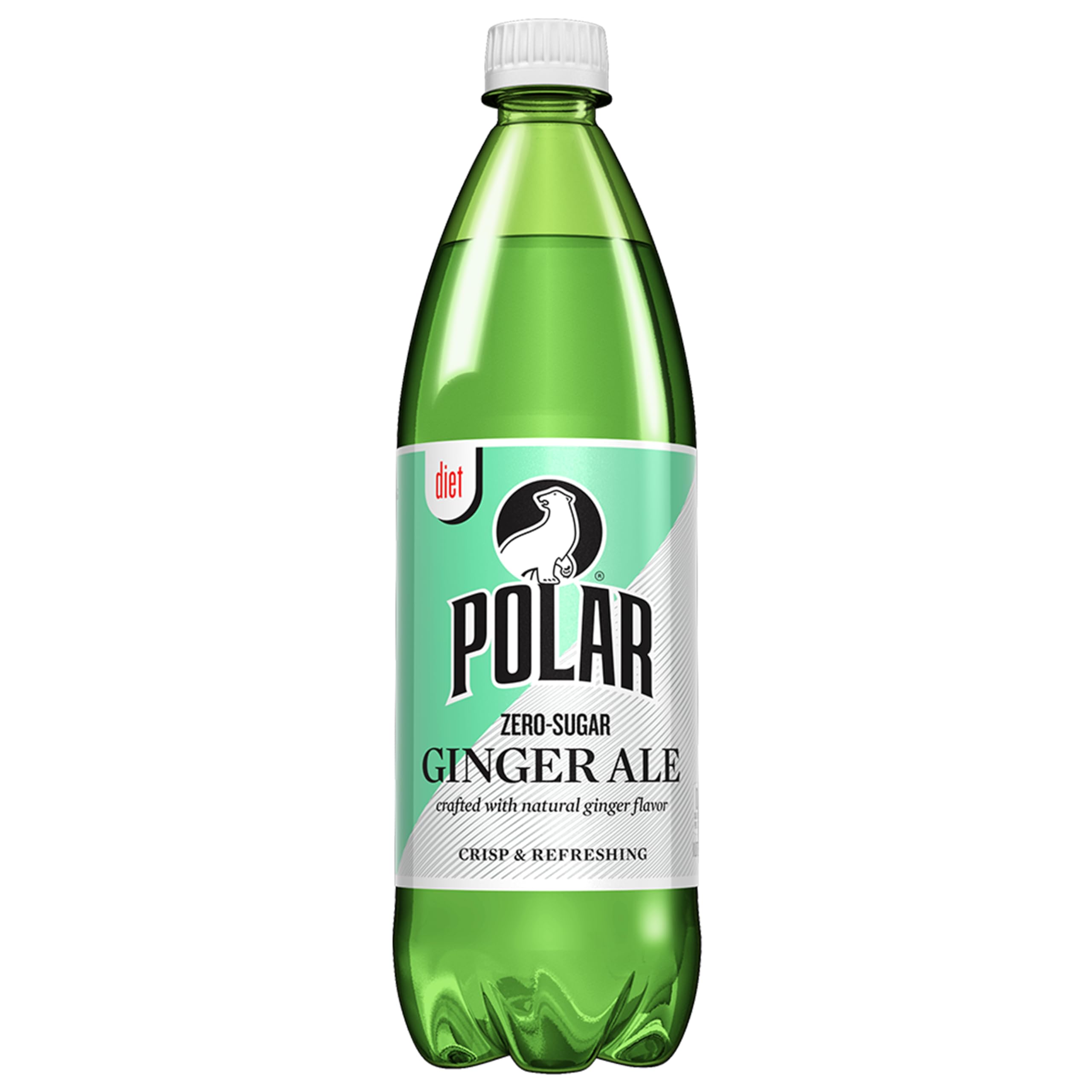 Diet Ginger Ale by Polar Beverages - 12 Pack of 33.8 Fl Oz Cans | Refreshing Sugar-Free Soda for Parties, Mixers & Healthy Lifestyle