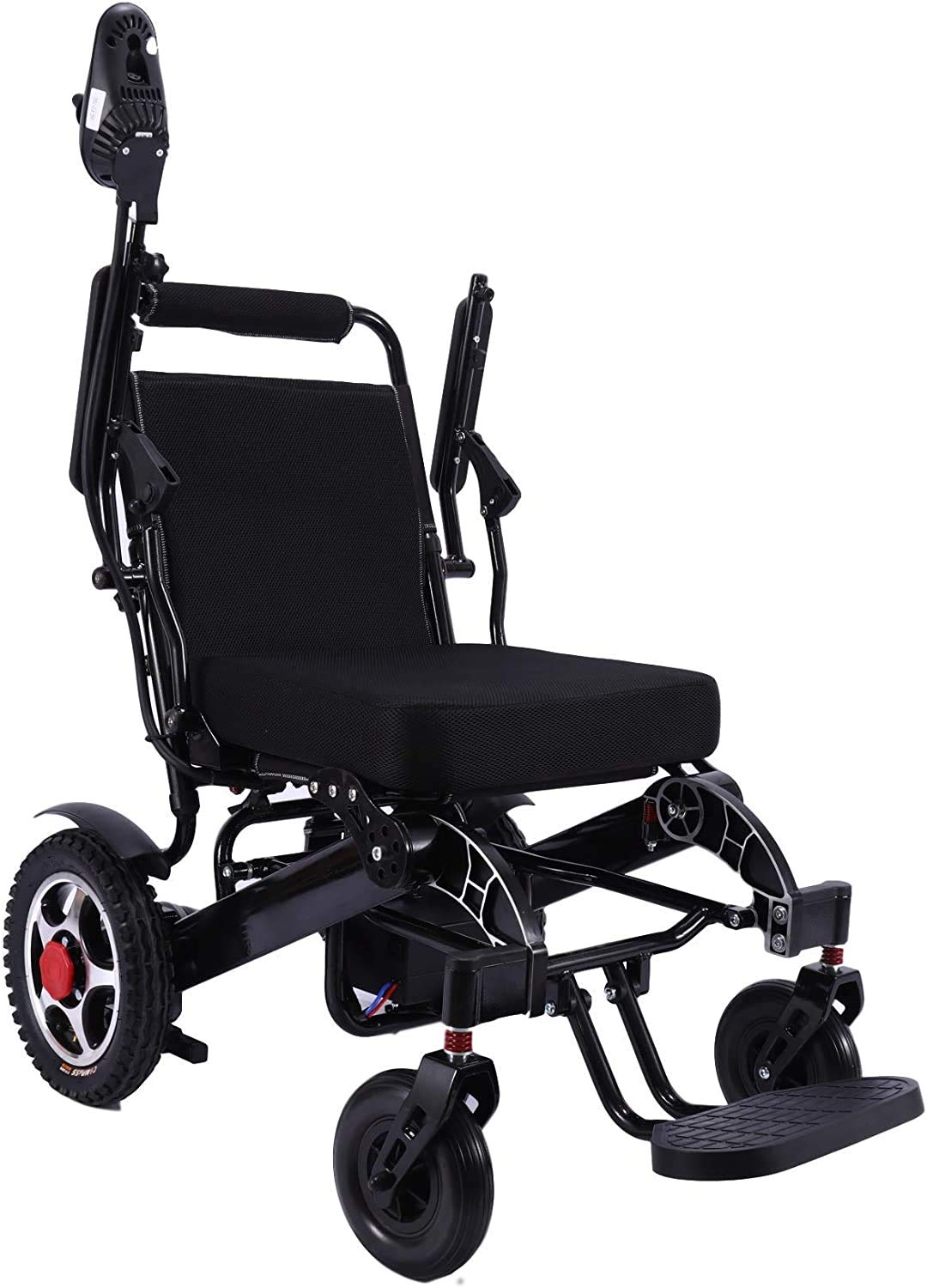 Foldable Lightweight Electric Wheelchair for Adults - Portable Power Wheelchair with 20