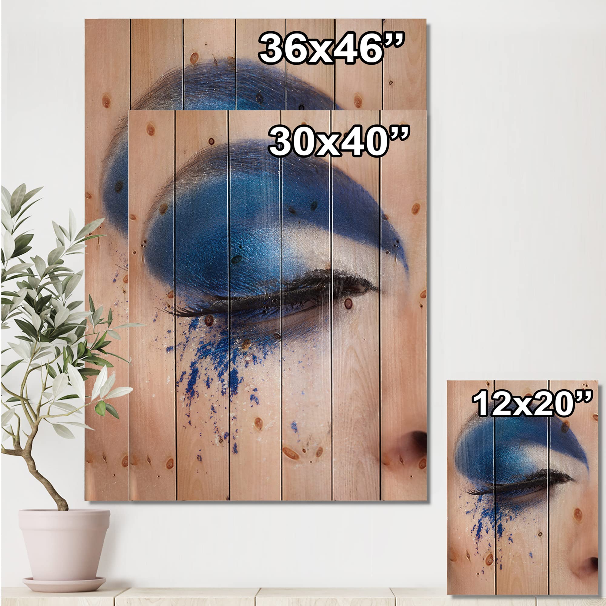 Blue Fantasy Wood Wall Art - Modern Pine Decor for Living Room & Bedroom