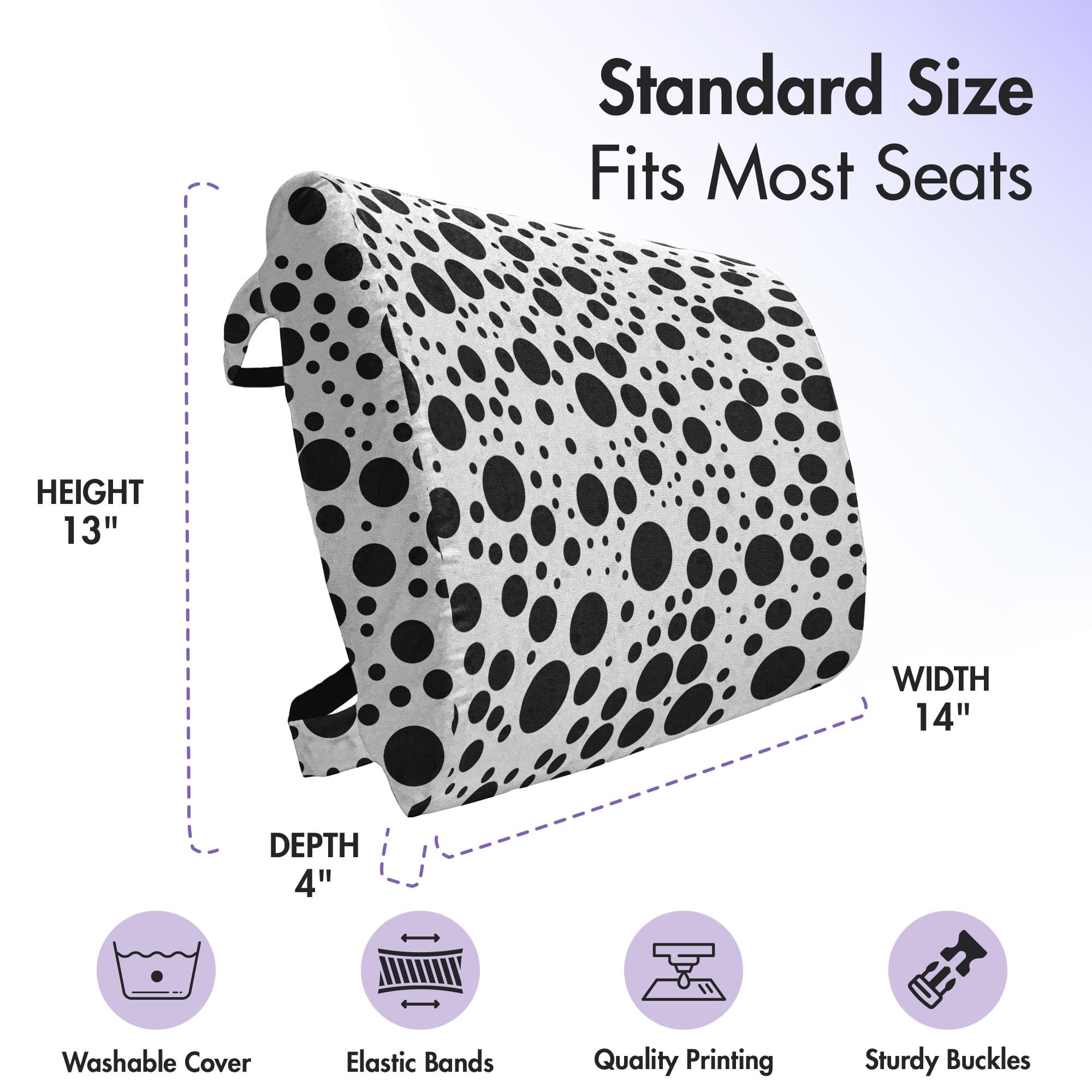 Ambesonne Lumbar Support Pillow for Office Chair & Car Seat - 14