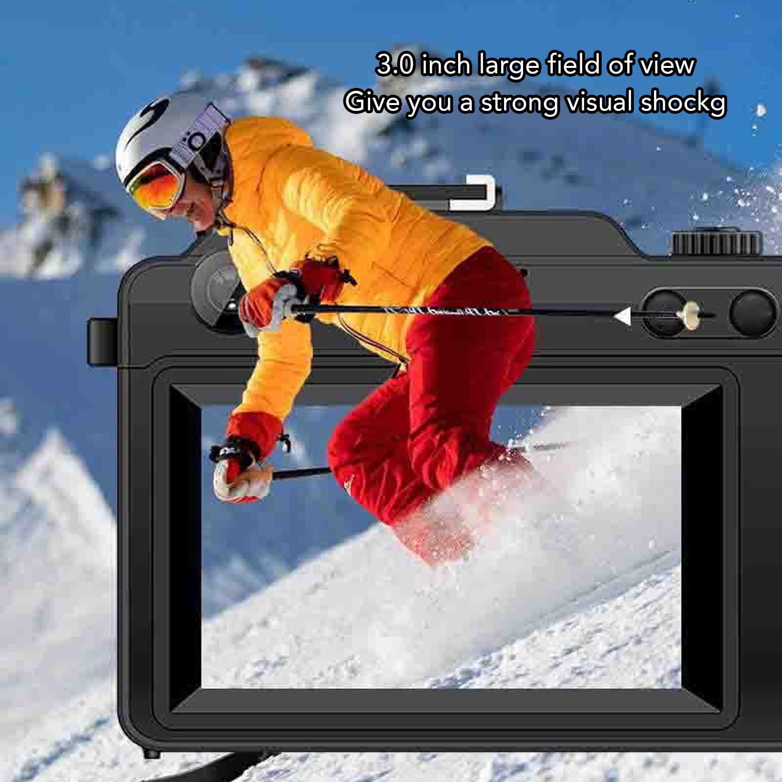 4K UHD 56MP Digital Camera with 18X Zoom | Anti-Shake Vlogging Camera for YouTube | Portable Compact Camera for Photography Beginners & Teens | Perfect for Travel, Blogging & Family Events