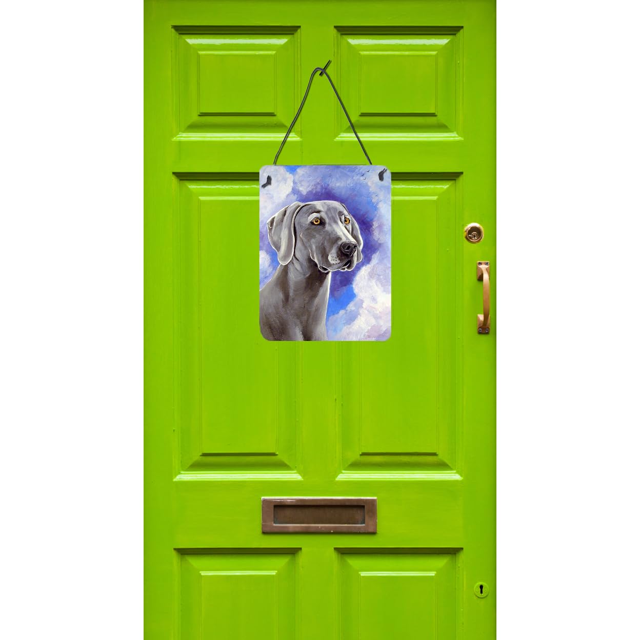 Weimaraner Azure Skies Metal Wall Art - 12x16 Inch Aluminum Sign for Kitchen, Bar, Bathroom & Front Door Decor | Caroline's Treasures 7063DS1216 | Perfect for Dog Lovers & Home Decoration