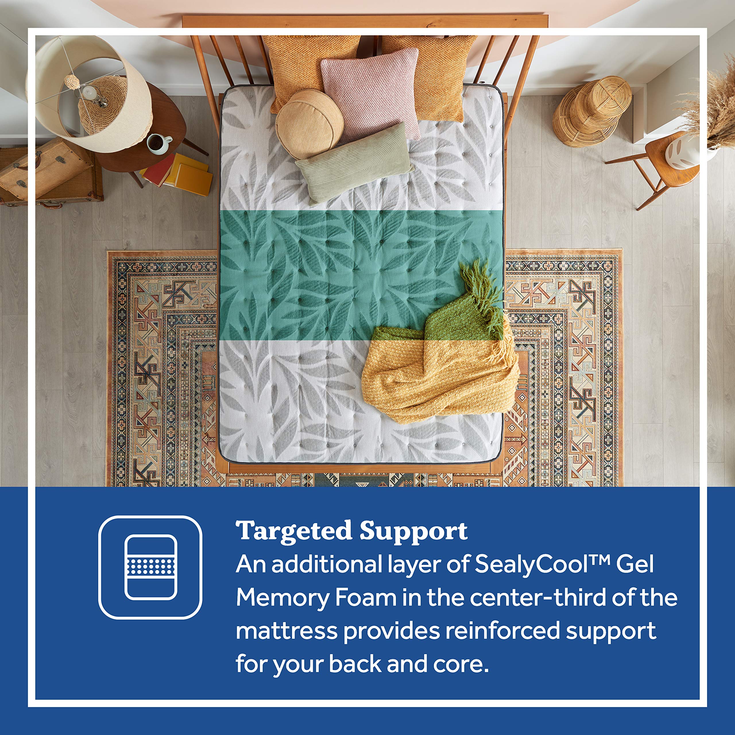 Sealy Posturepedic Ultra Firm Spring Silver Pine Mattress - Split California King Size for Back Pain Relief & Support | Perfect for Master Bedrooms & Guest Rooms