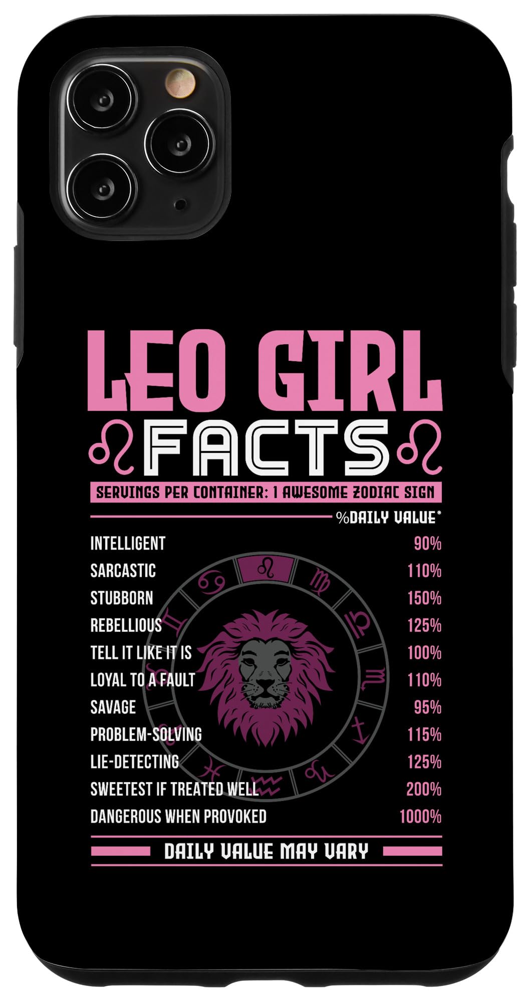 iPhone 11 Pro Max Case - Leo Zodiac Sign Horoscope Design for Women | Durable Protective Cover for Daily Use & Gift Giving
