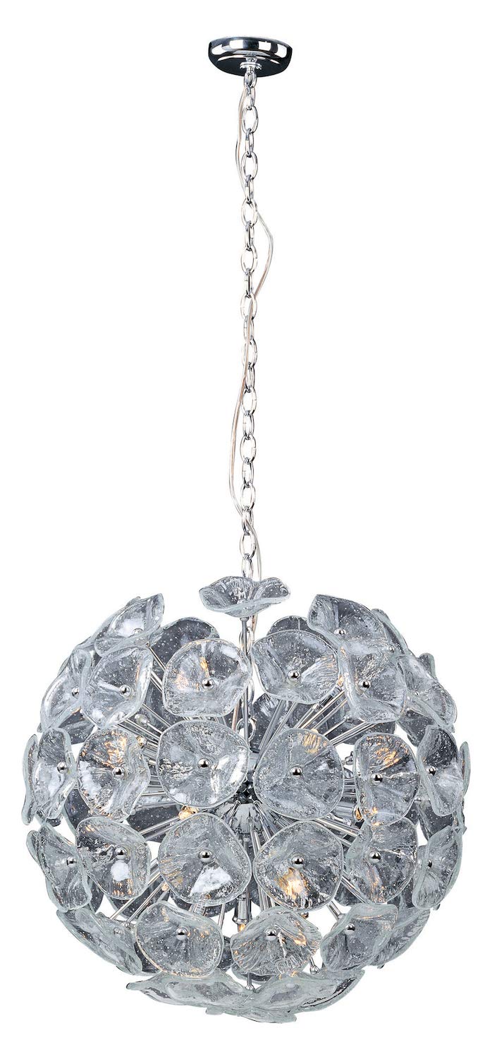 Amber Murano Glass 20-Light Chandelier Pendant with Included Bulbs - Elegant Dining Room & Living Room Lighting Fixture