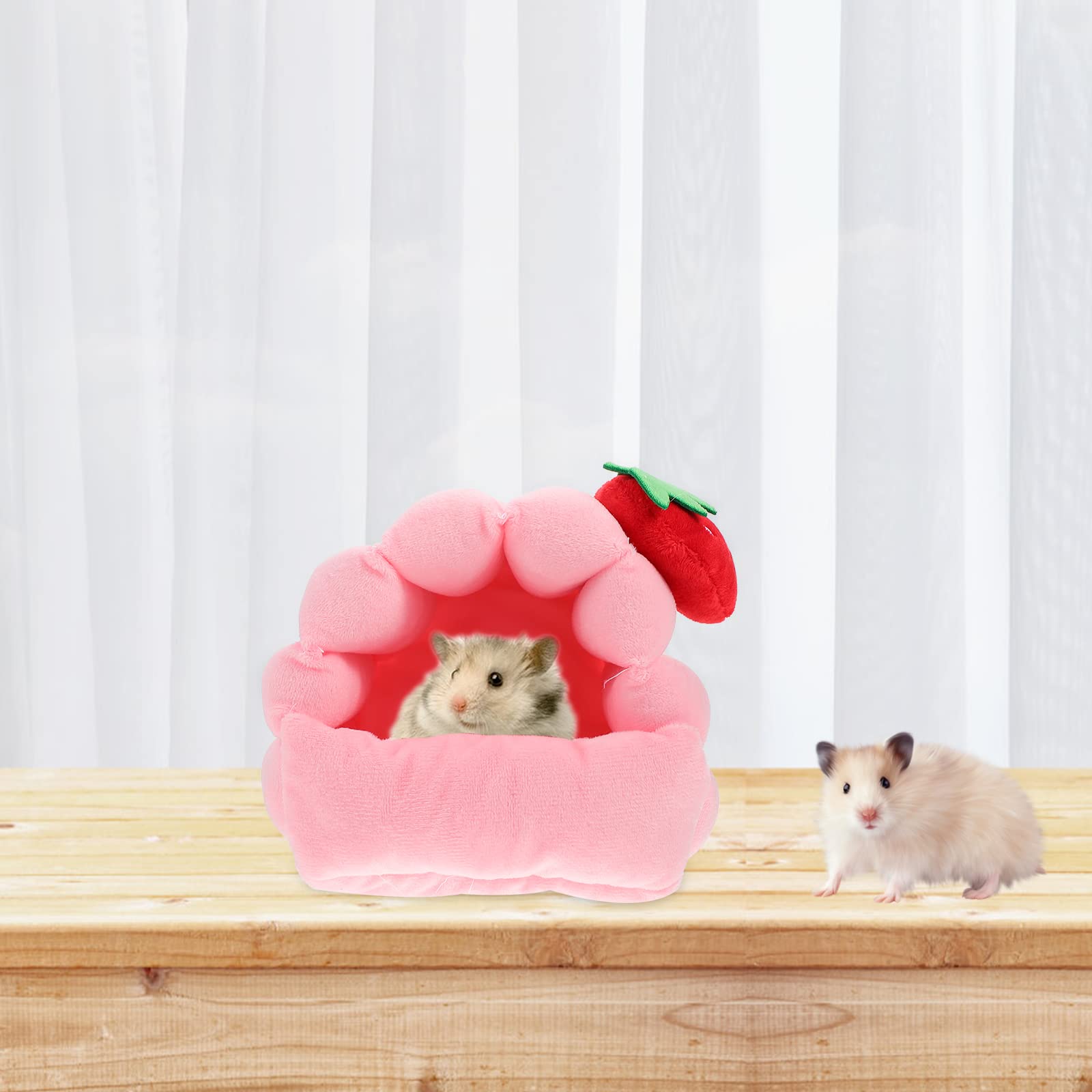 iplusmile 1pc Warm Hamster Nest House Bed - Cozy Chinchilla Cave & Rat Sleeping Bed - Plush Small Pet Bedding for Hamsters, Rabbits, Squirrels - Perfect for Cage Accessories & Small Animal Comfort