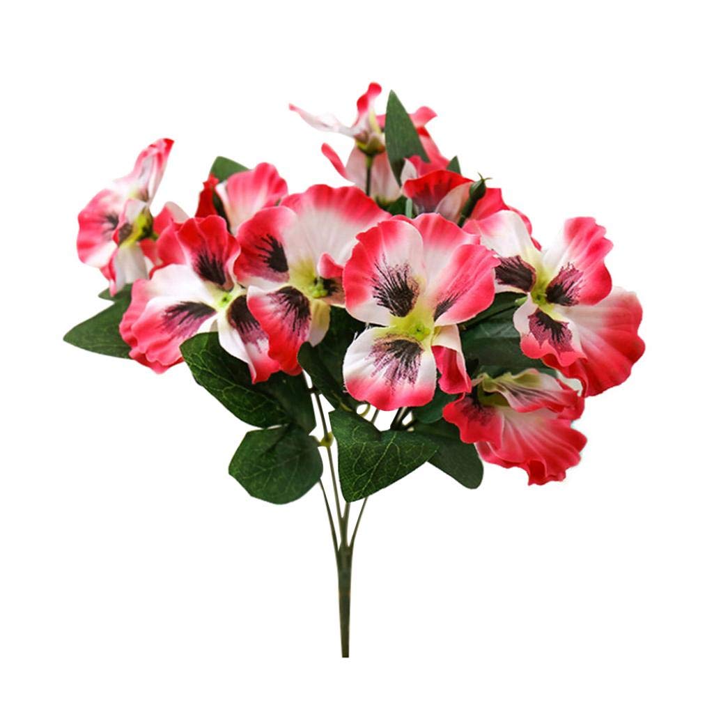 1Pc Artificial Pansy Flower - Pink Silk Fake Flower for Home, Office, Garden, Wedding, Party & DIY Crafts Decor - Perfect for Table, Window & Stage Decoration