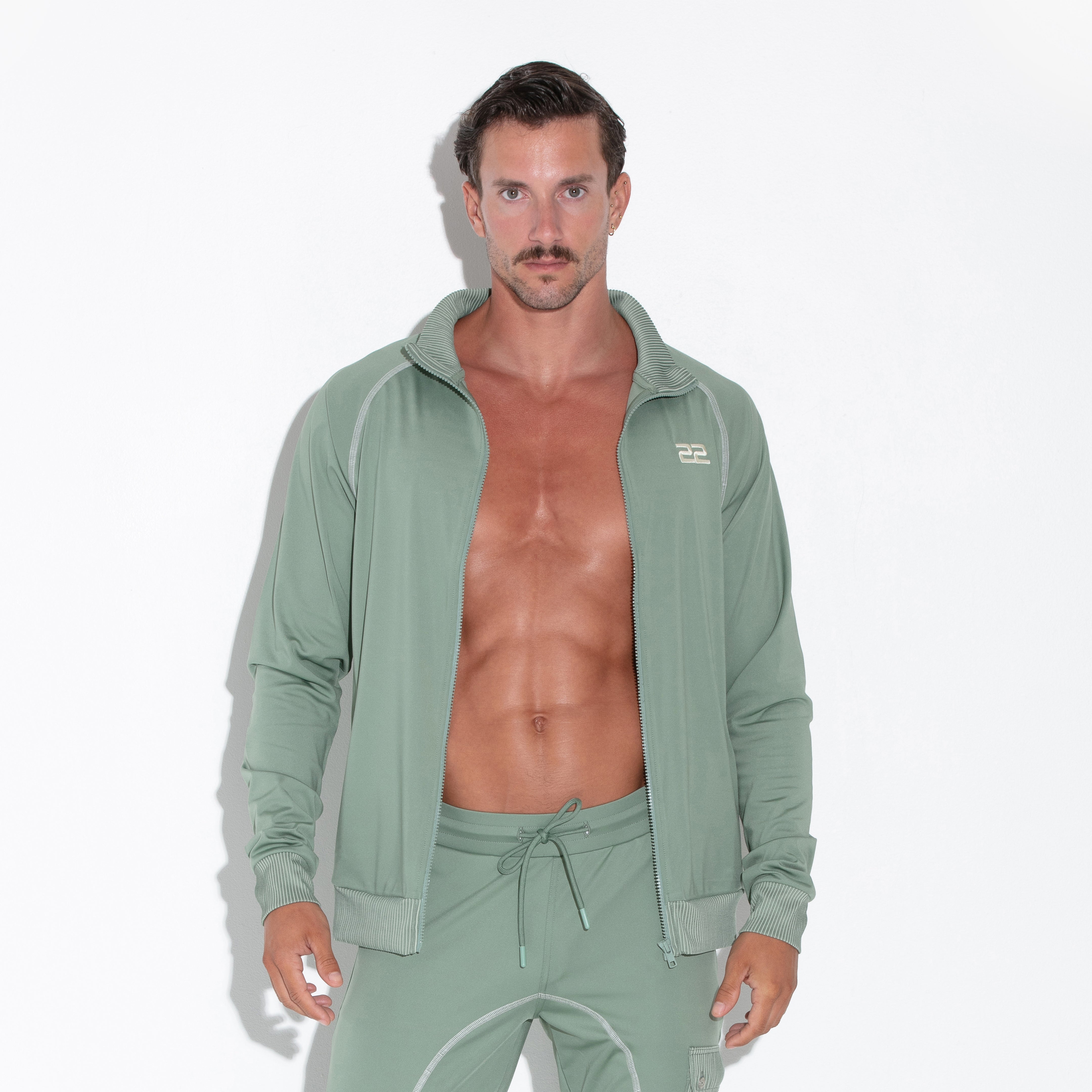 Code 22 Reflex Track Jacket 9740 - Lightweight Green Running Windbreaker for Men & Women - Perfect for Jogging, Gym Workouts & Outdoor Sports