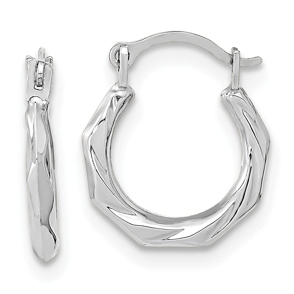 14K Gold Polished Twist Hoop Earrings for Women - Elegant Dangle Earrings for Everyday Wear, Parties & Special Occasions
