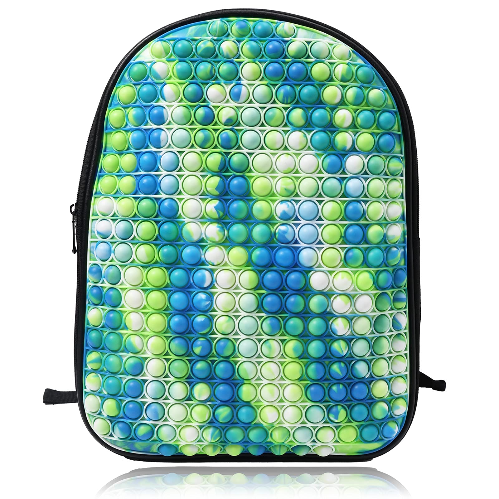 **Sensory Fidget Backpack for Kids & Teens - Pop-On-It Stress Relief School Book Bag (Green) - Perfect for ADHD, Anxiety & Focus in Class or Travel**