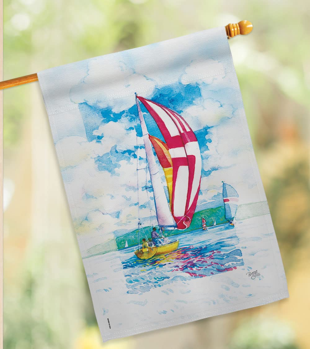Sailboat Decorative House Flag Set 28