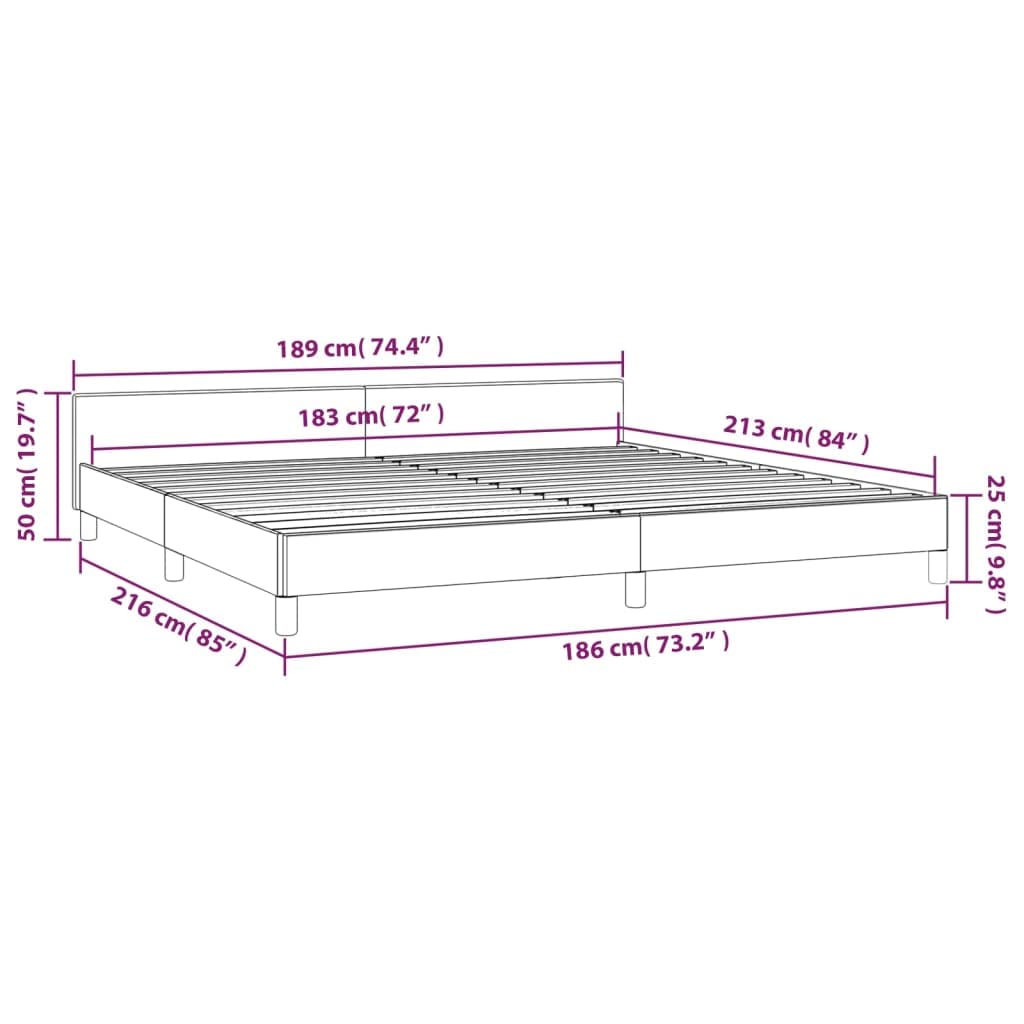 Zinus Floating Queen Platform Bed Frame with Headboard - Dark Gray 72