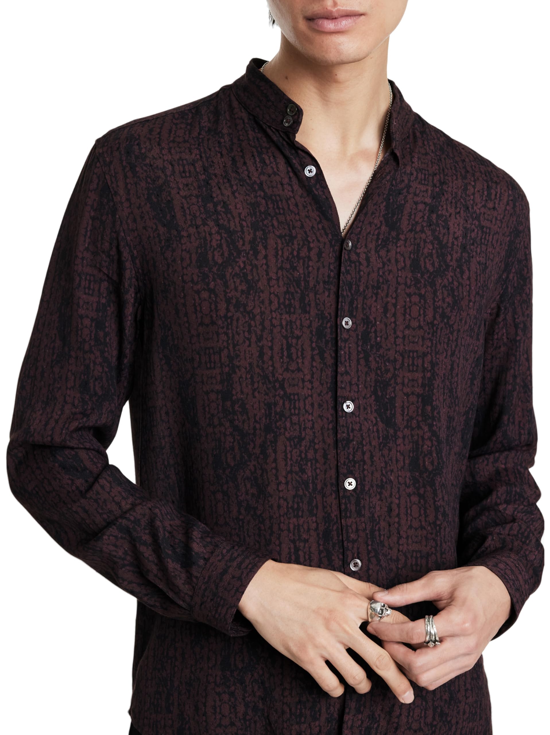 John Varvatos Men's Dora Button-Down Shirt - Premium Cotton Dress Shirt for Business Casual & Formal Wear