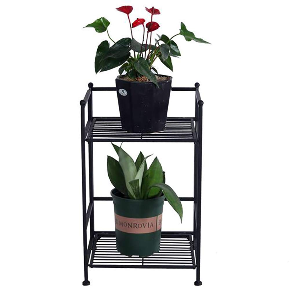 Ruby Lil 2-Tier Folding Metal Shelf - Space Saving Storage Organizer for Bathroom, Kitchen, Patio & Countertop - Black Metal Shelves for Home Organization | Perfect for Small Spaces & Clutter Control