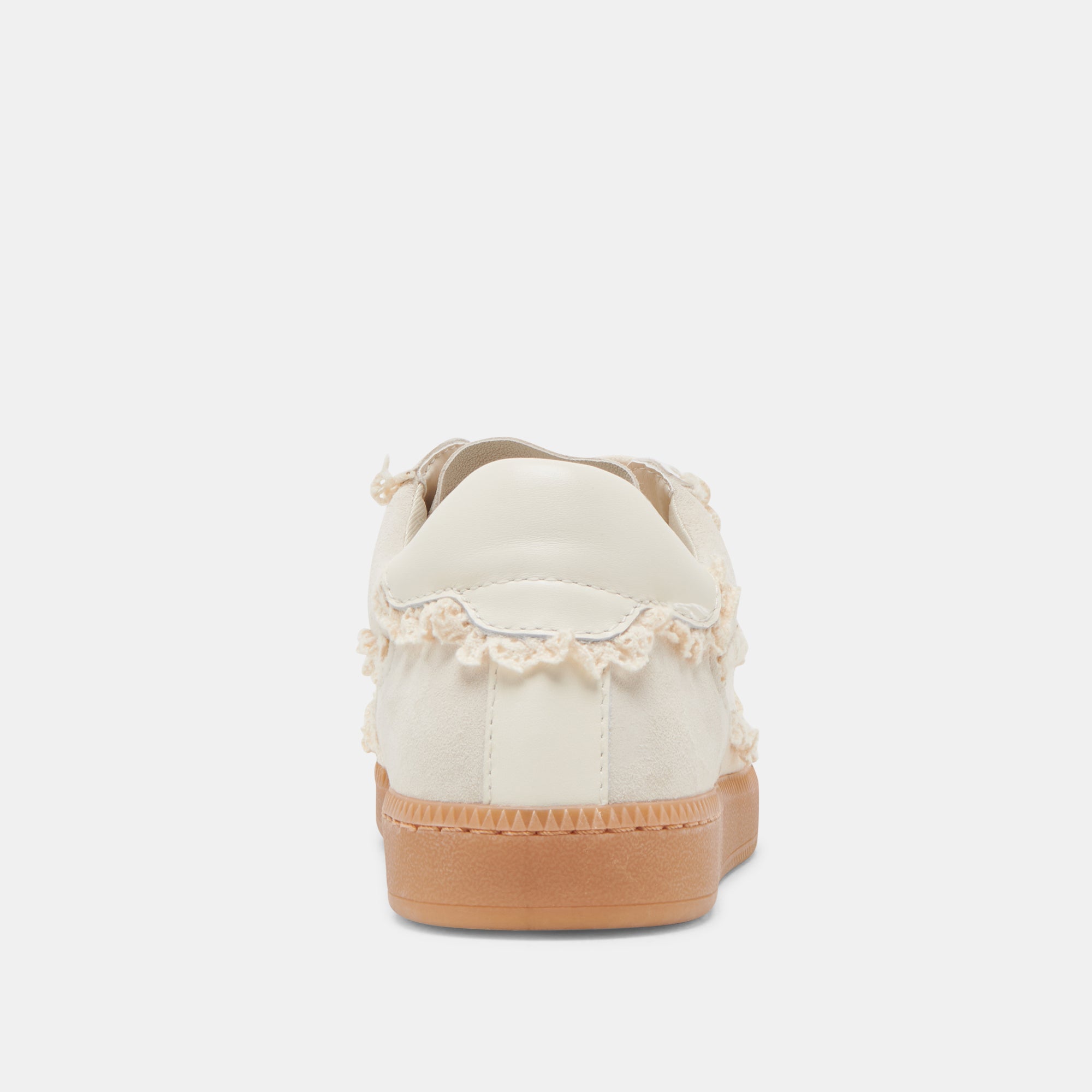 Ivory Suede Lace-Up Sneakers for Women - Comfortable & Stylish Casual Shoes for Walking, Running, and Everyday Wear