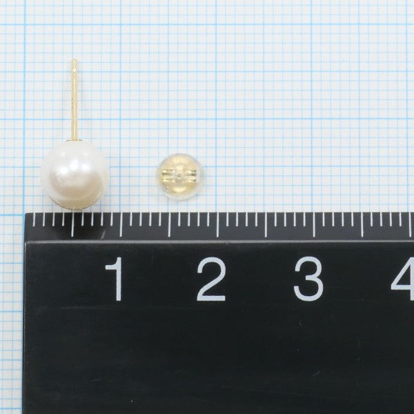 18K Yellow Gold Pearl Earrings for Women - Elegant Stud Earrings with Real Pearls - Perfect for Weddings, Parties & Gifts