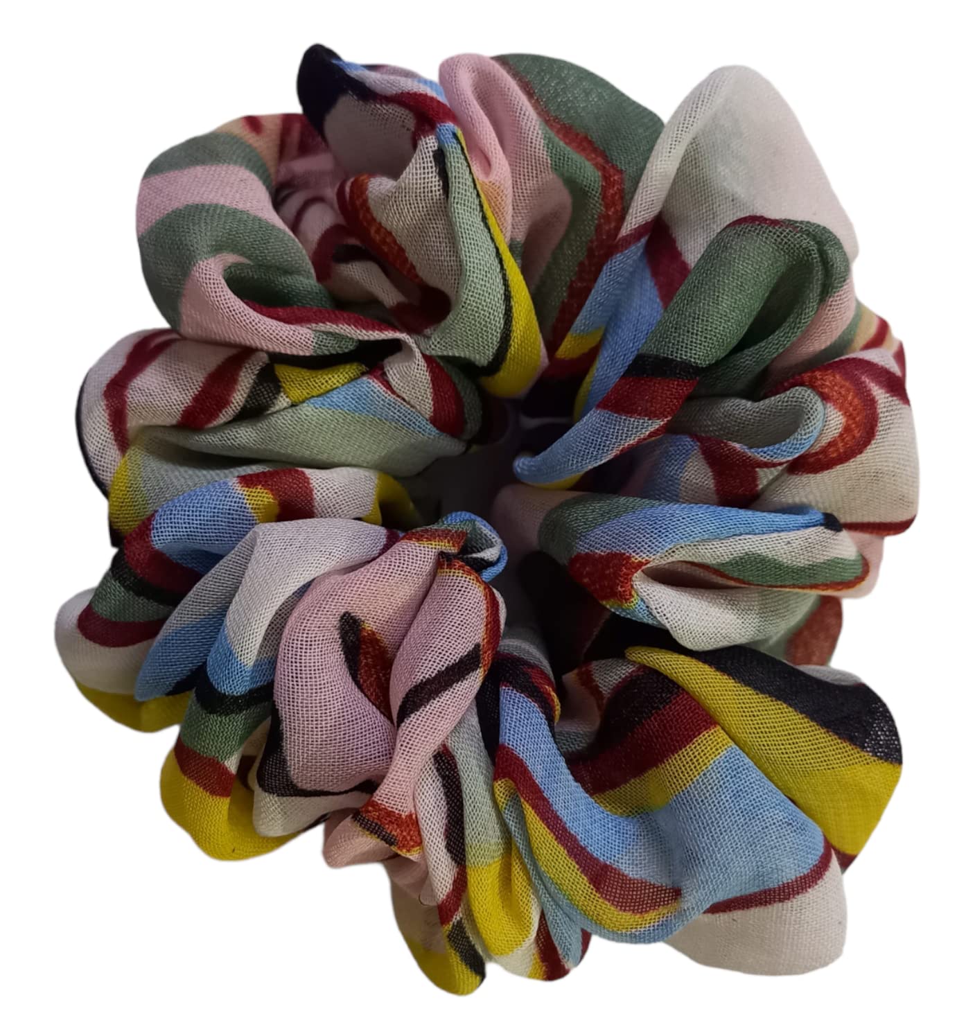 4 Pcs Chiffon Hair Bands - Soft Ponytail Holders & Floral Hair Scrunchies for Women & Girls, Perfect for School, Work, Parties & Everyday Use