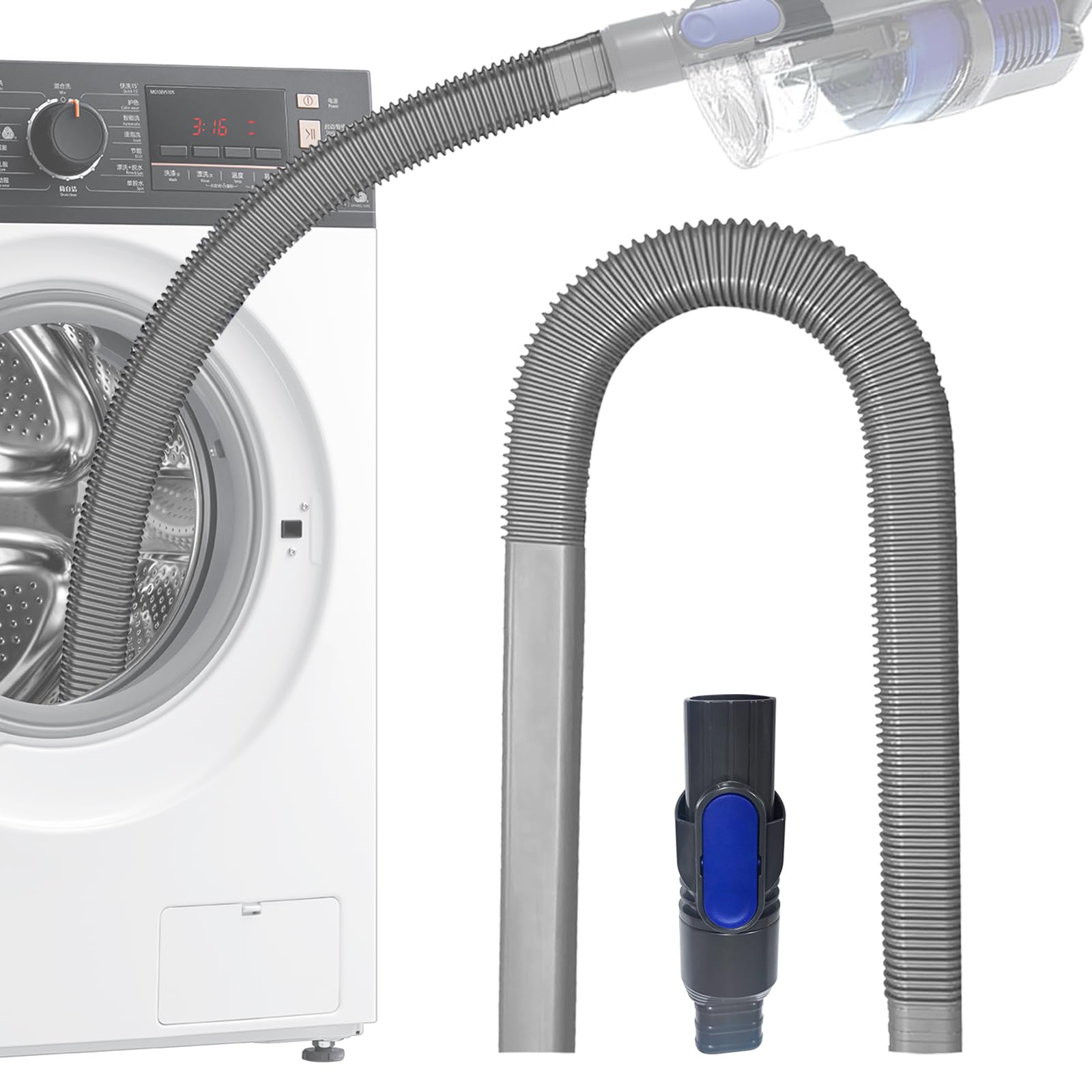 Shark IX141 IZ462H IZ483H IZ363HT IZ361H IZ163H IZ362H Pet Cordless Stick Vacuum Dryer Vent Cleaner Kit - Lint Remover Hose Attachment for Efficient Home Maintenance & Air Duct Cleaning