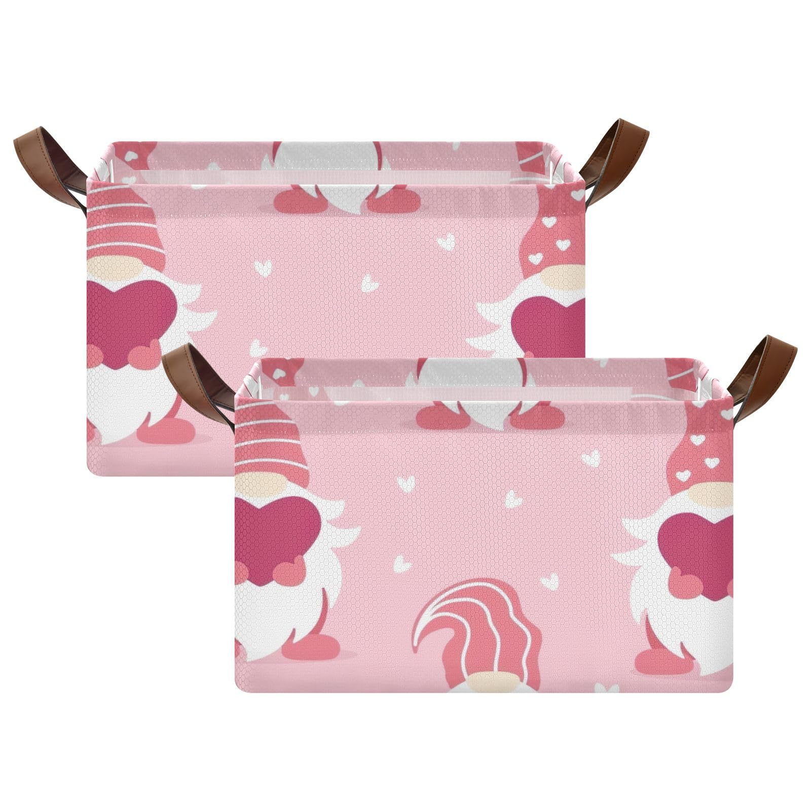 Durable Stackable Storage Bins for Pantry Organization - Halloween Basket Stuffers & Valentine's Gnome Design - Perfect for Home, Office, and Seasonal Decor Storage