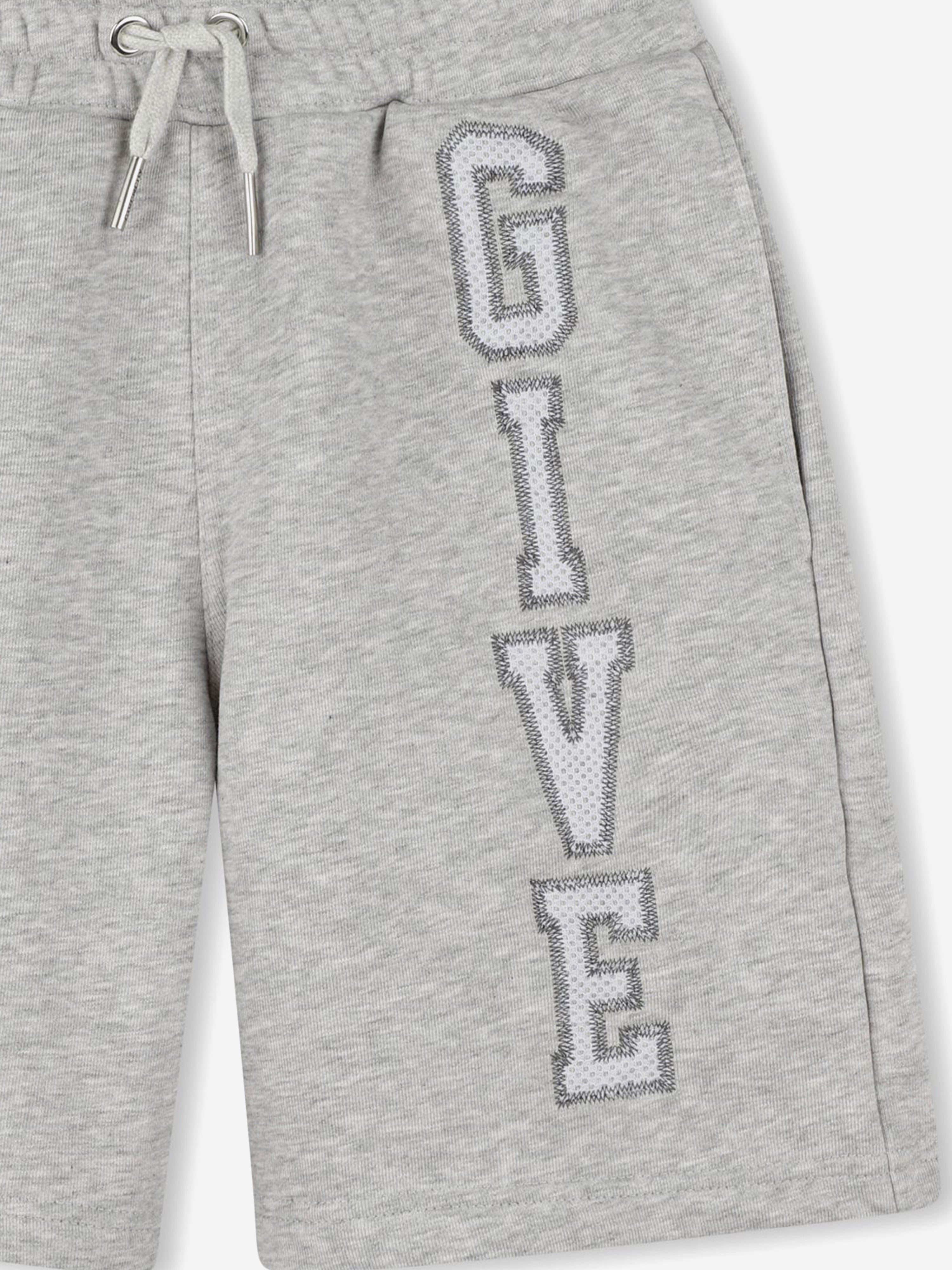 Boys' Grey Embroidered Applique Shorts - Comfortable Casual Wear for Summer Play & Outdoor Activities